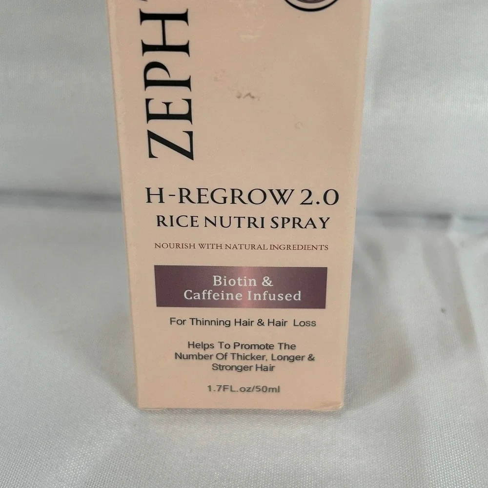ZEPHTA H-REGROW 2.0 Rice Nutri Spray Biotin Caffeine Hair Growth Serum 1.7oz NEW